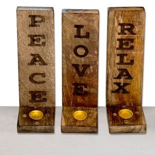 Incensario TABLA madera Forma L-3 Diseños Versión Texto